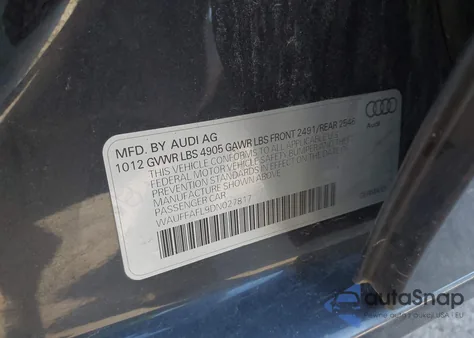 2013 Audi A4 Premium Plus from USA, damaged, VIN WAUFFAFL9DN027817